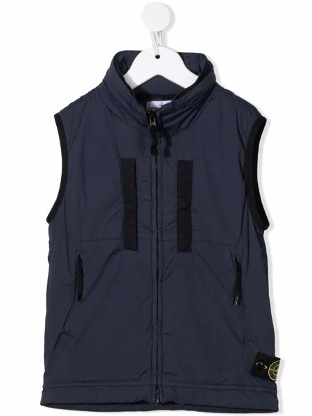 Stone Island Junior дутый жилет на молнии