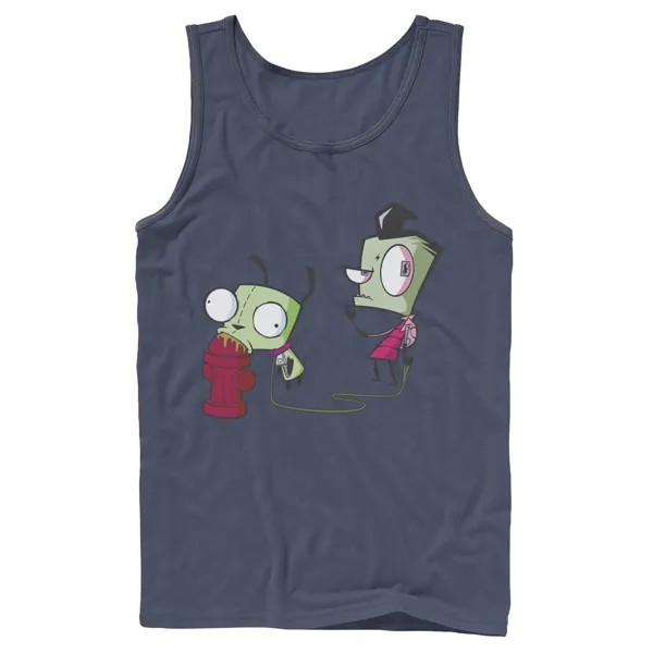 Мужская майка Nickelodeon Invader Zim Walking Gir Fire Hydrant с портретом и графикой