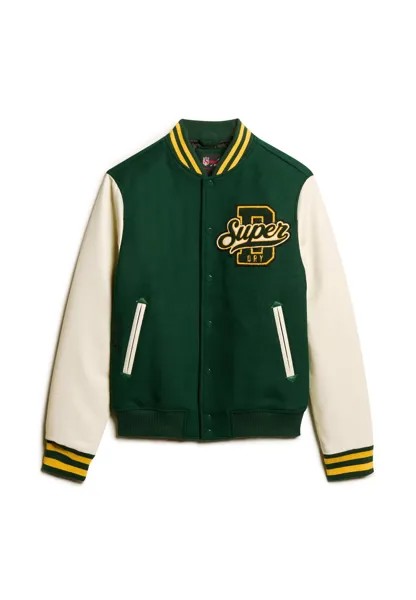 Бомбер VARSITY Superdry, зеленый