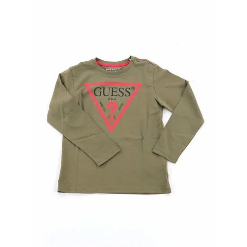 Лонгслив GUESS, размер 10 лет, зеленый