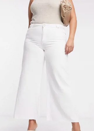 Белые широкие джинсы Lost Ink Plus-Белый