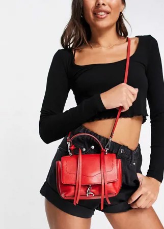 Красная сумка сэтчел с ручкой сверху Rebecca Minkoff-Красный