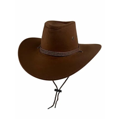 Шляпа карнавальная ковбойская, цвет темно-коричневый, размер 58
