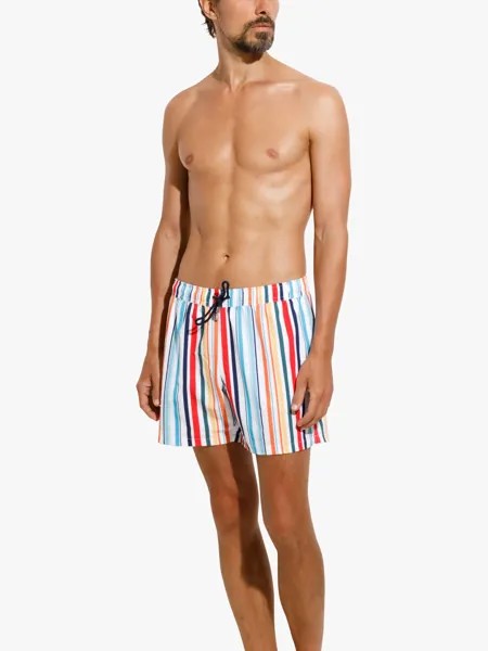 Классические пляжные шорты для плавания в полоску Panos Emporio, мульти