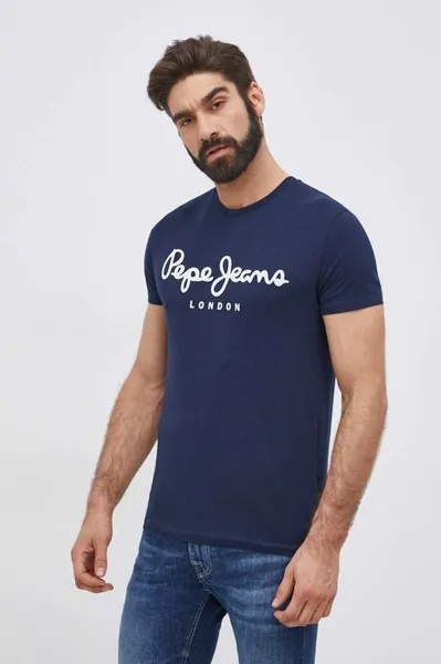 ОРИГИНАЛЬНАЯ СТРЕТЧ футболка N Pepe Jeans, темно-синий