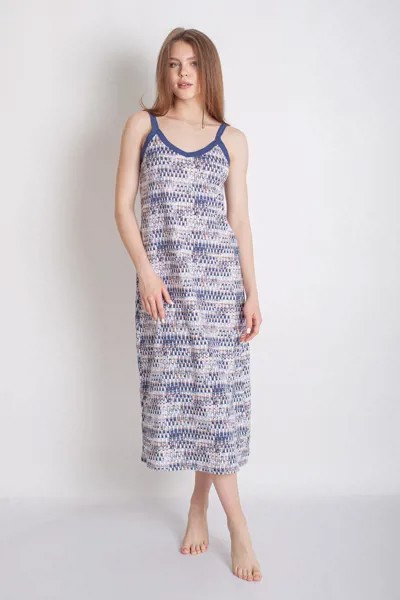 Платье домашнее женское LikaDress 18-1675 синее 58 RU