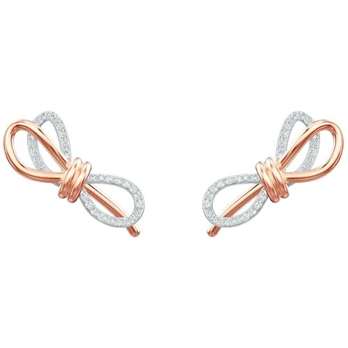 Серьги пусеты SWAROVSKI, кристаллы Swarovski, золотой, серебряный