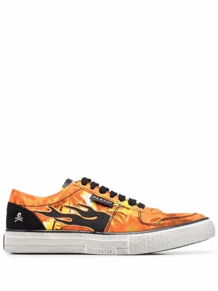Philipp Plein кеды Flame, оранжевый