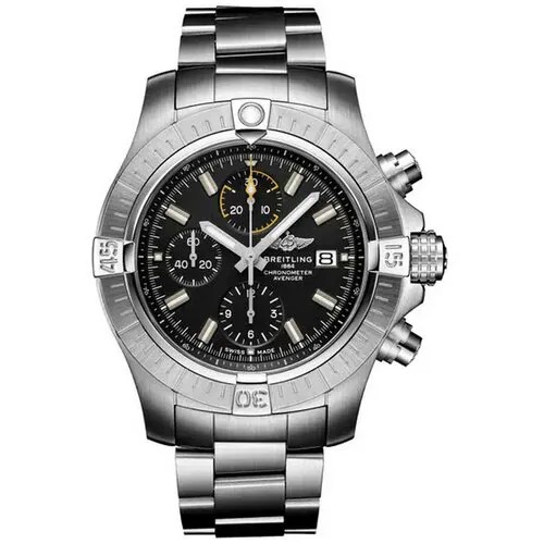 Наручные часы BREITLING часы Breitling A13317101B1A1 из коллекции Avenger, черный, серый