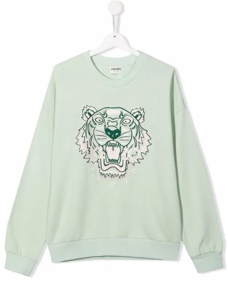 Kenzo Kids толстовка с вышивкой Tiger