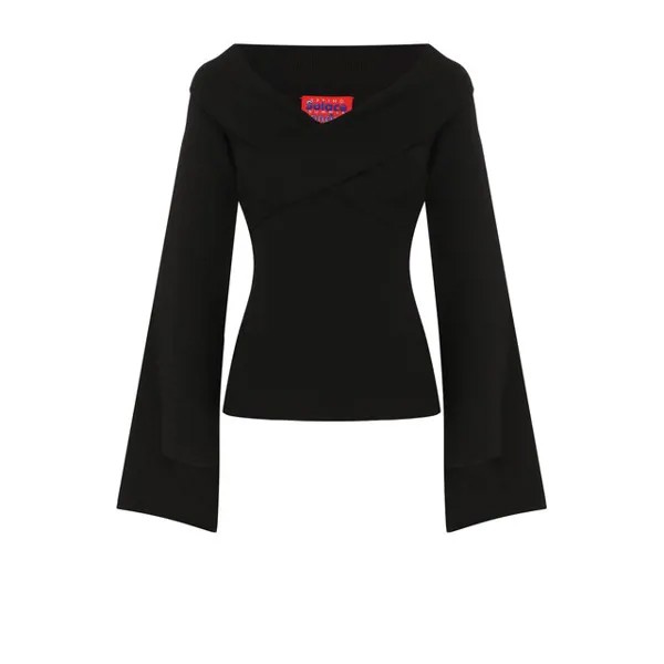 Однотонный топ асимметричного кроя из вискозы Solace London