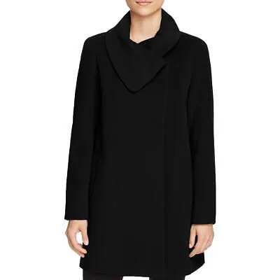 Cinzia Rocca Женское черное шерстяное пальто миди с воротником-хомутом Верхняя одежда 4 BHFO 9464