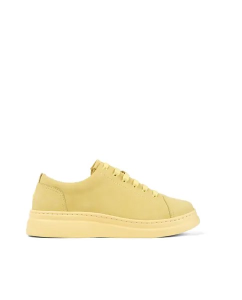 Однотонные женские кожаные кроссовки на шнурках Camper, желтый