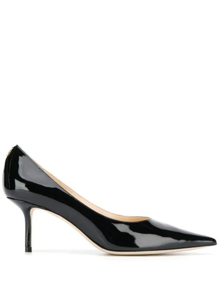 Jimmy Choo туфли-лодочки с металлическим логотипом, черный