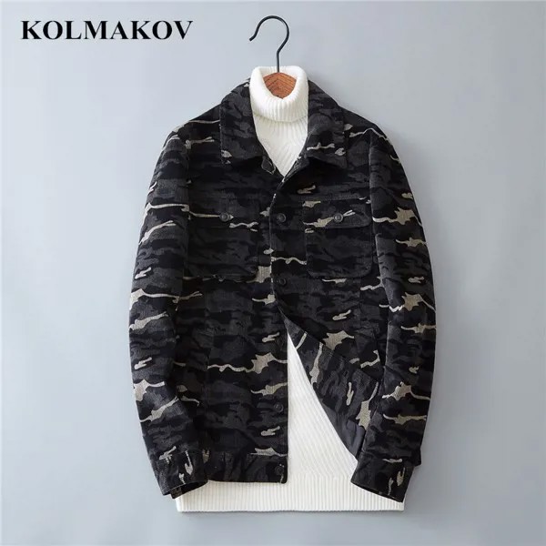 Мужская Вельветовая куртка KOLMAKOV, камуфляжная куртка-бомбер, M-3XL