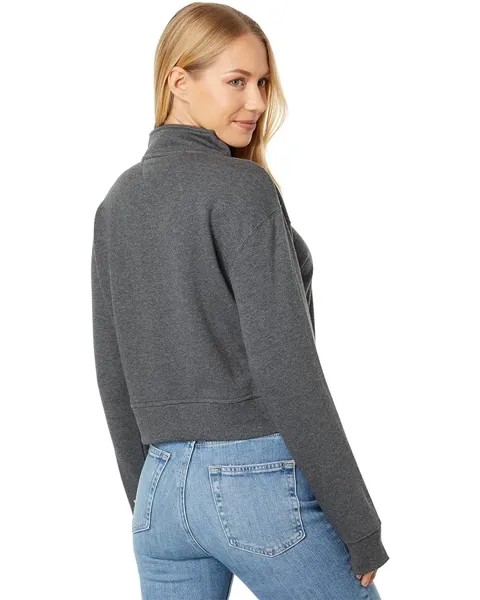 Пуловер Tommy Hilfiger 1/2 Zip Crop Pullover, цвет Charcoal Heather