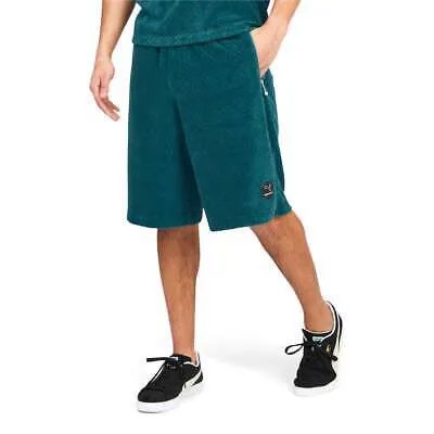 Мужские синие повседневные спортивные штаны Puma X Pronounce Toweling Long Shorts 534035-