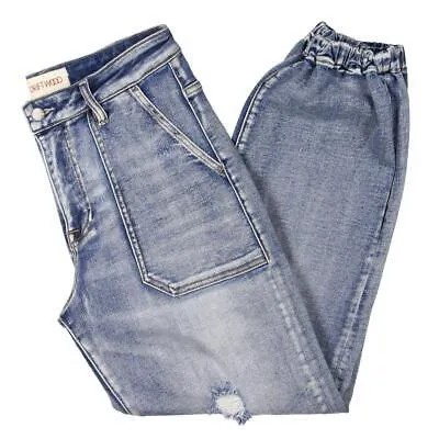 Джинсы Driftwood Womens Blue Destroyed High Rise Ankle Jogger Jeans 26 BHFO 4885