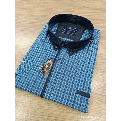 Рубашка Tonelli, размер 4XL(66), голубой