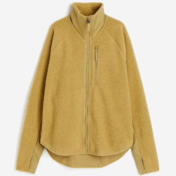 Куртка H&M Teddy Fleece Sports, темно-желтый