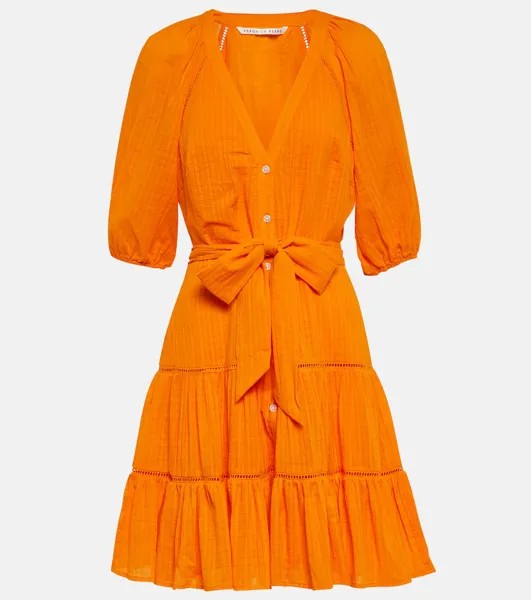 Мини-платье Dewey из хлопка VERONICA BEARD, оранжевый