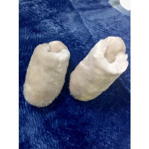 Тапочки Original Fur company Крокс kids, размер 34, бежевый