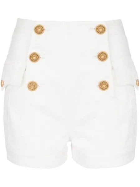 Balmain джинсовые шорты 6-Button, белый