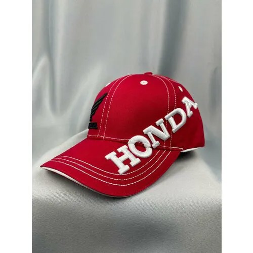 Бейсболка Honda Хонда мото кепка, размер one size, красный