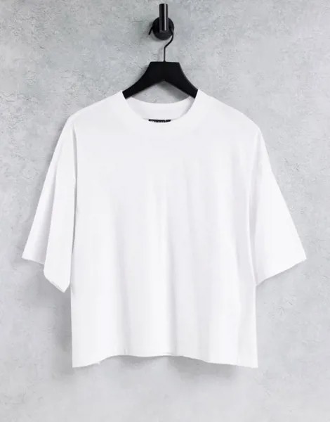 Белая футболка в стиле super oversized с разрезами по бокам ASOS DESIGN-Белый