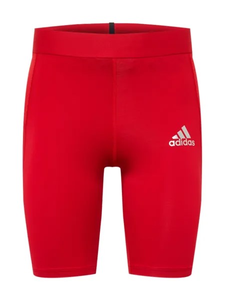 Узкие тренировочные брюки Adidas Techfit, красное вино