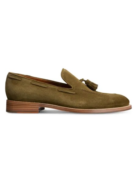 Замшевые лоферы Lucca с кисточками Allen Edmonds, коричневый