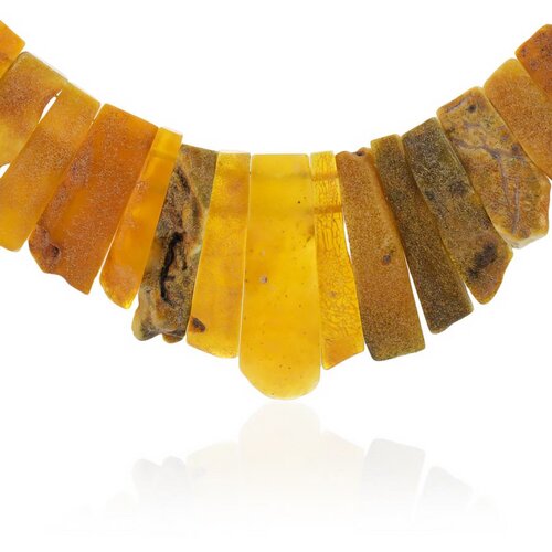 Колье AmberHandmade, янтарь, длина 46 см, бежевый