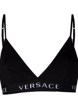 Versace бюстгальтер с треугольными чашками и логотипом