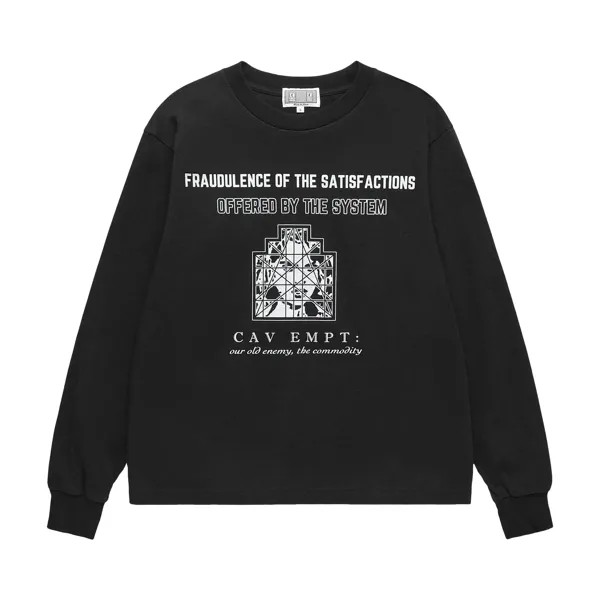 Футболка с длинными рукавами Cav Empt, черная, от The System