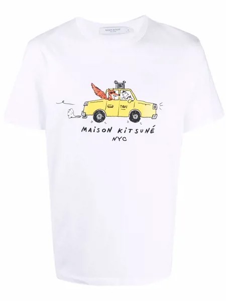 Maison Kitsuné car graphic-print T-shirt