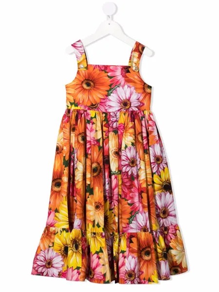 Dolce & Gabbana Kids платье без рукавов с цветочным принтом