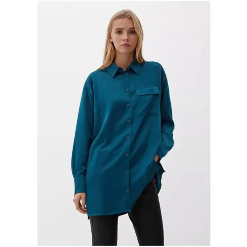 Блузка, QS by s.Oliver, артикул: 50.2.51.10.100.2124177 цвет: BLUE GREEN (6985), размер: 40