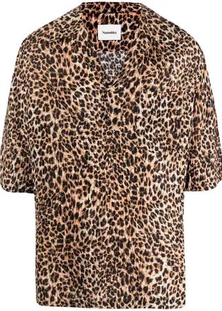 Nanushka рубашка Bolen с леопардовым принтом