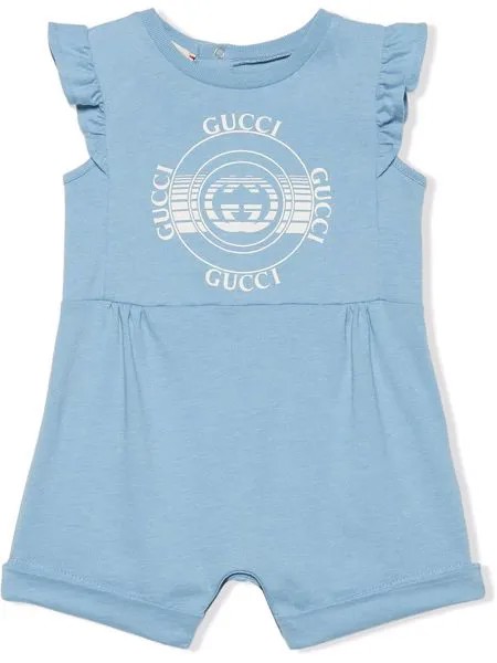 Gucci Kids короткий комбинезон с логотипом