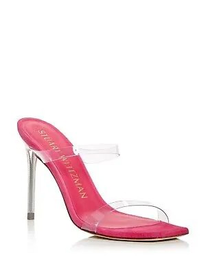 STUART WEITZMAN Женские босоножки на каблуке Lucite Aleena Toe Stiletto Slip On Heel Sandal 8.5