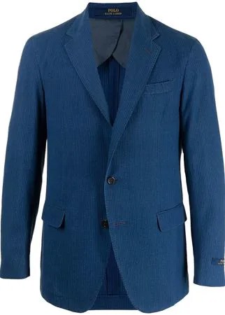 Polo Ralph Lauren однобортный пиджак из сирсакера