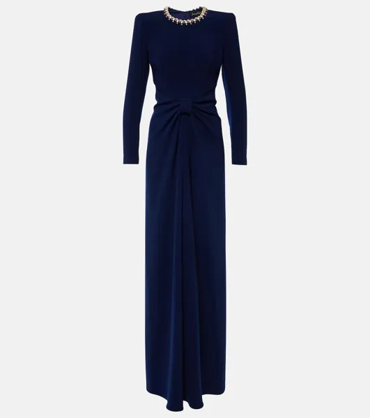Платье Sunday с декором из крепа Jenny Packham, черный