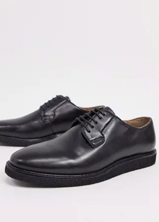 Черные кожаные туфли дерби на шнуровке Walk London Del-Черный