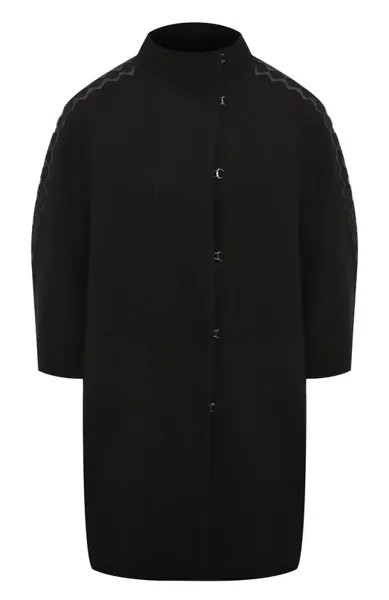 Пальто из шерсти и хлопка Emporio Armani