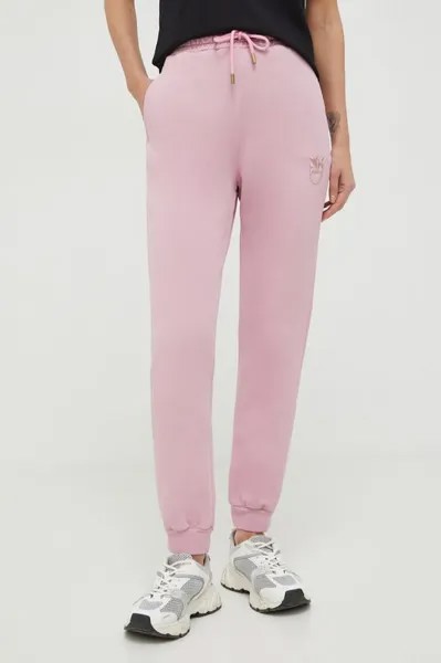 Хлопковые спортивные штаны Pinko, розовый