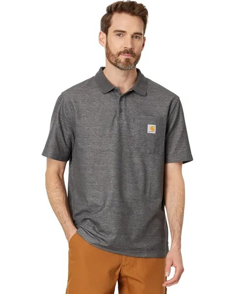 Поло Carhartt Loose Fit Midweight Short Sleeve Pocket, цвет Carbon Heather