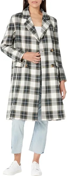 Удлиненный клетчатый пиджак Freddie Free People, цвет Green Plaid