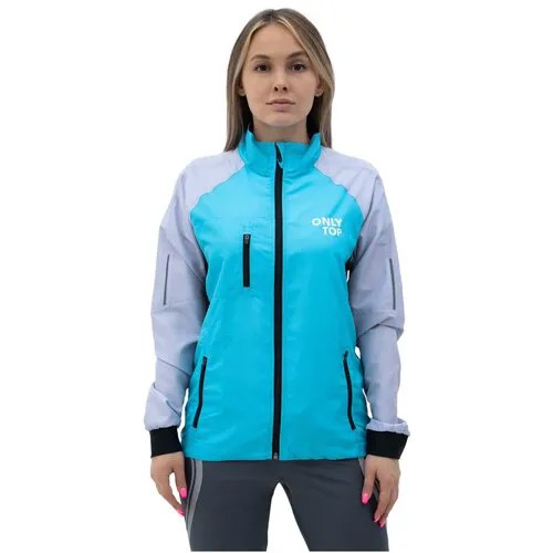 Куртка спортивная ONLYTOP, размер 42, голубой