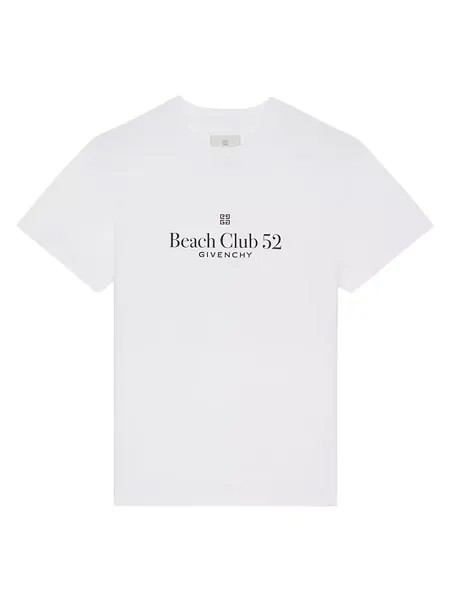Хлопковая футболка приталенного кроя с логотипом Givenchy, белый