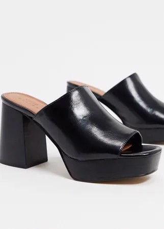 Черные мюли на массивной платформе ASOS DESIGN Hypnotise-Черный цвет